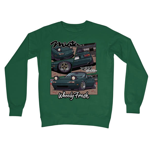 Miata Green Comic Style Sweatshirt