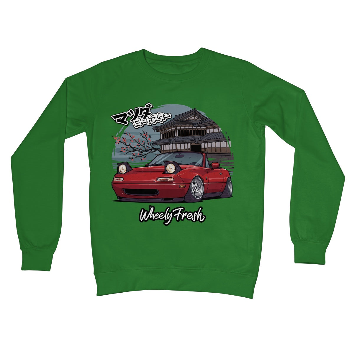 Miata Red Japanese Dojo Sweatshirt