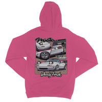 Miata White Comic Style Hoodie