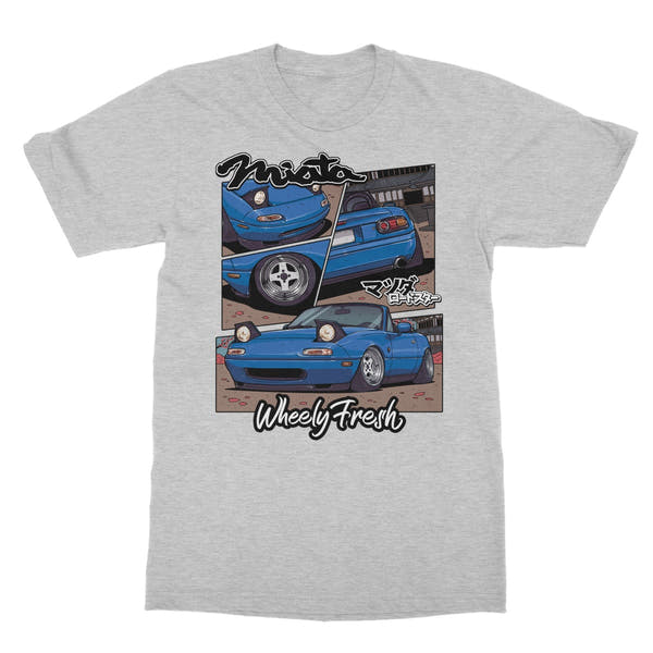 Miata Blue Comic Style T-Shirt