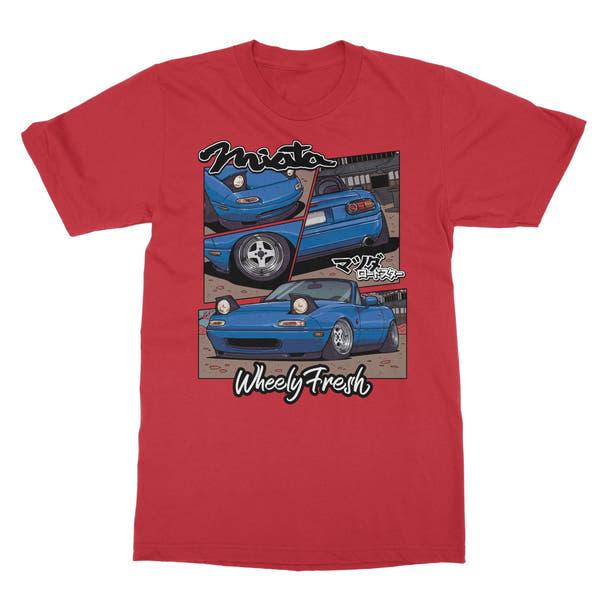 Miata Blue Comic Style T-Shirt