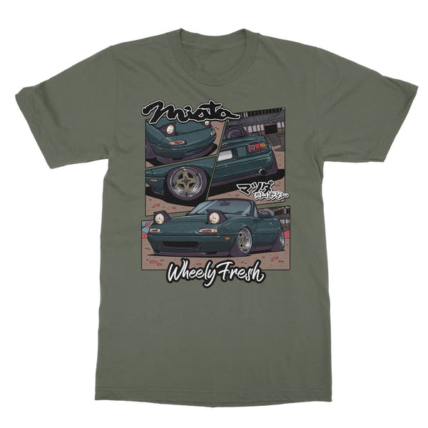 Miata Green Comic Style T-Shirt