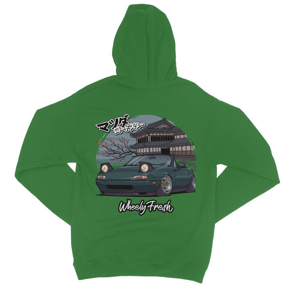 Miata Green Japanese Dojo Hoodie