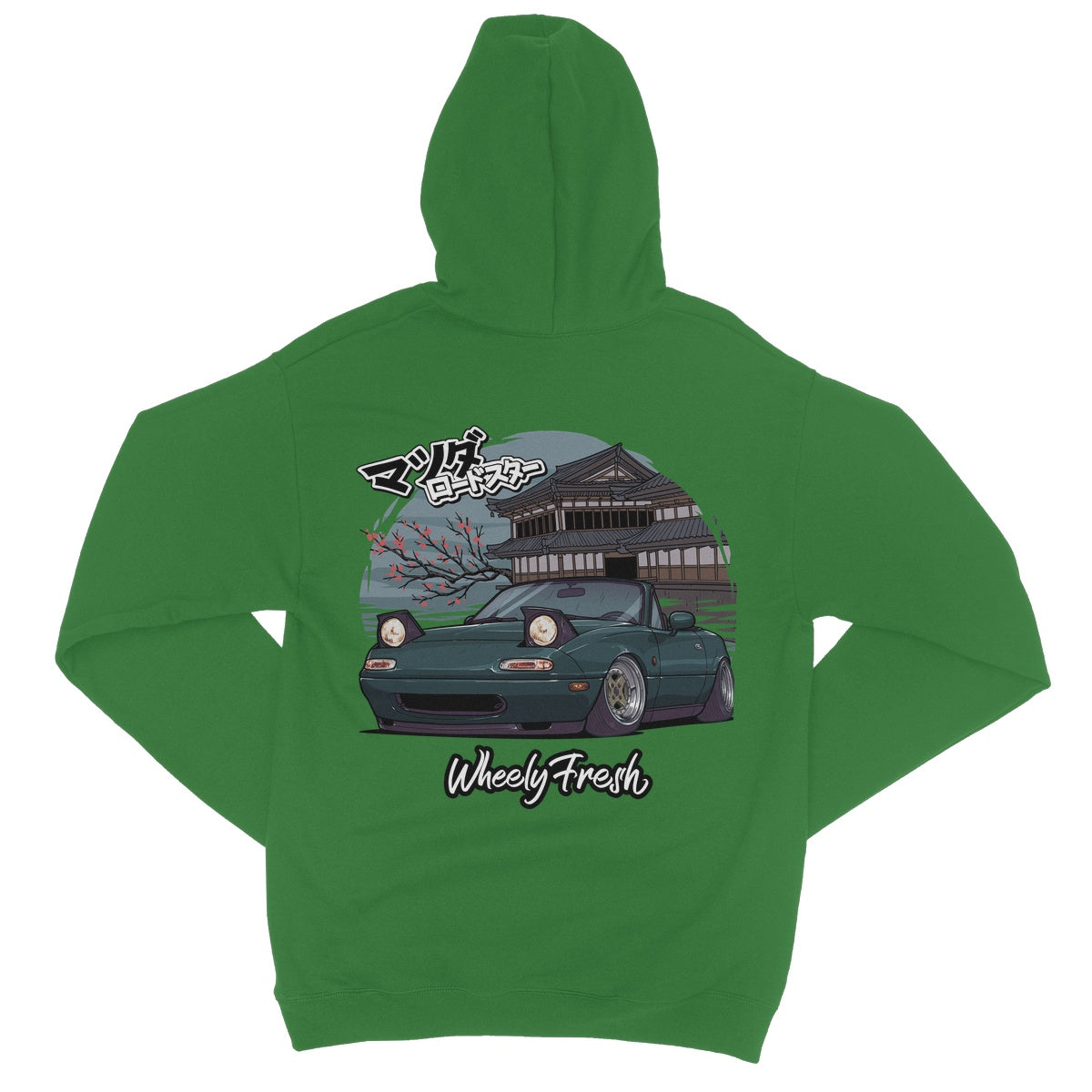 Miata Green Japanese Dojo Hoodie