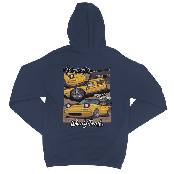 Miata Yellow Comic Style Hoodie