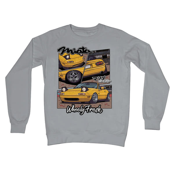 Miata Yellow Comic Style Sweatshirt