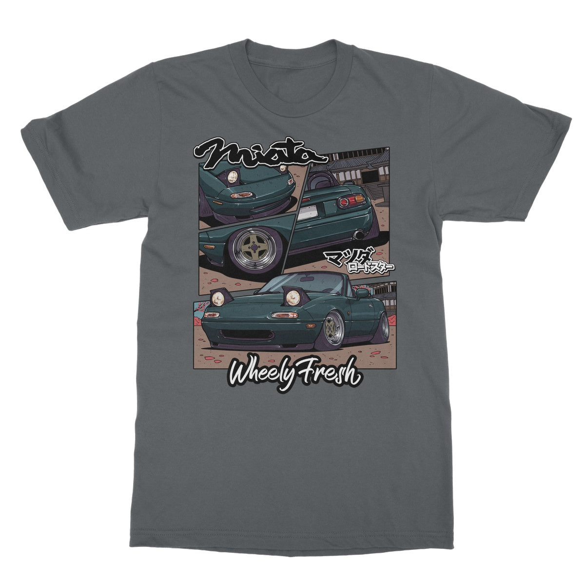 Miata Green Comic Style T-Shirt