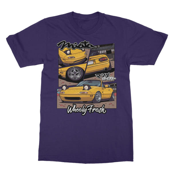 Miata Yellow Comic Style T-Shirt