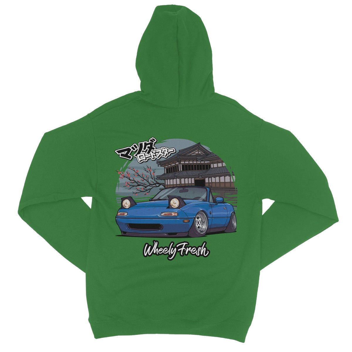 Miata Blue Japanese Dojo Hoodie
