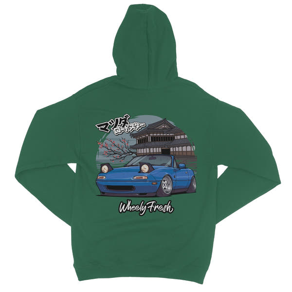 Miata Blue Japanese Dojo Hoodie