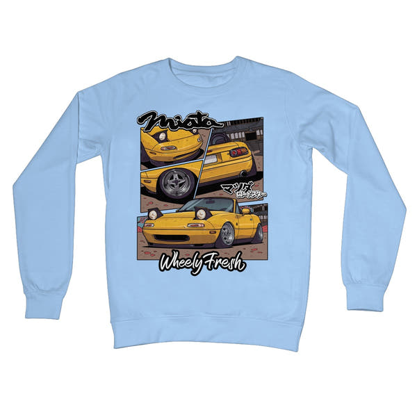 Miata Yellow Comic Style Sweatshirt