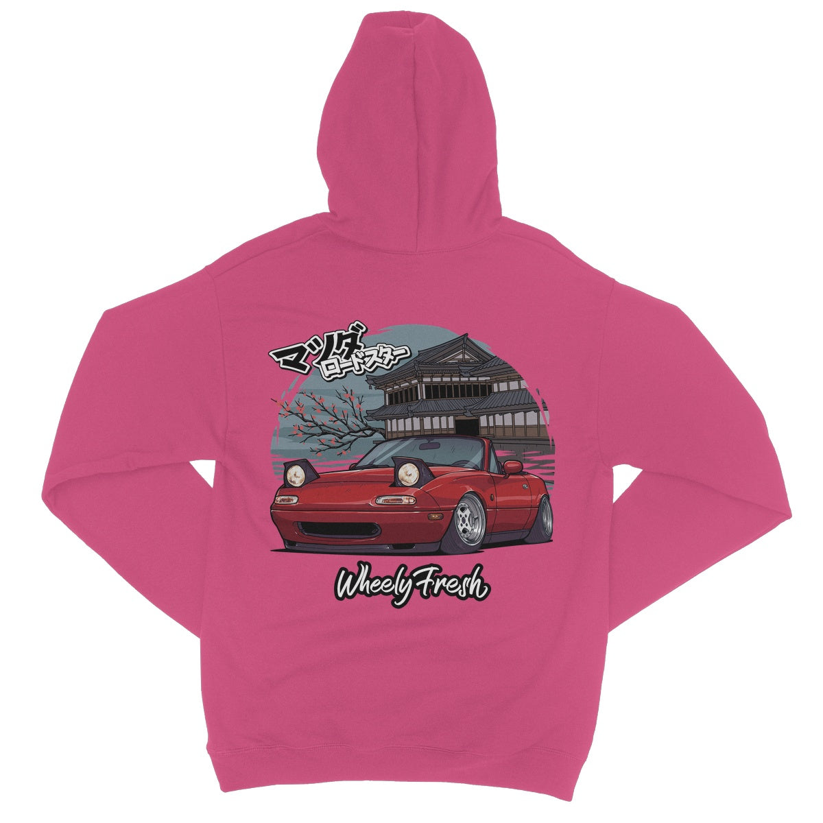Miata Red Japanese Dojo Hoodie
