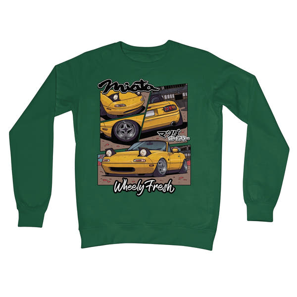 Miata Yellow Comic Style Sweatshirt