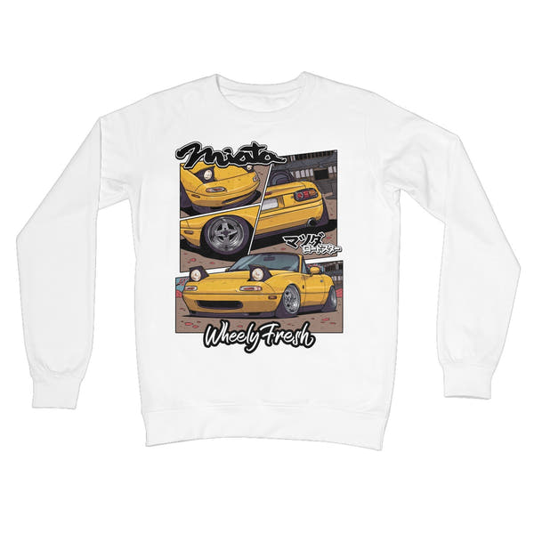 Miata Yellow Comic Style Sweatshirt
