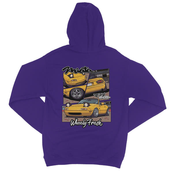 Miata Yellow Comic Style Hoodie