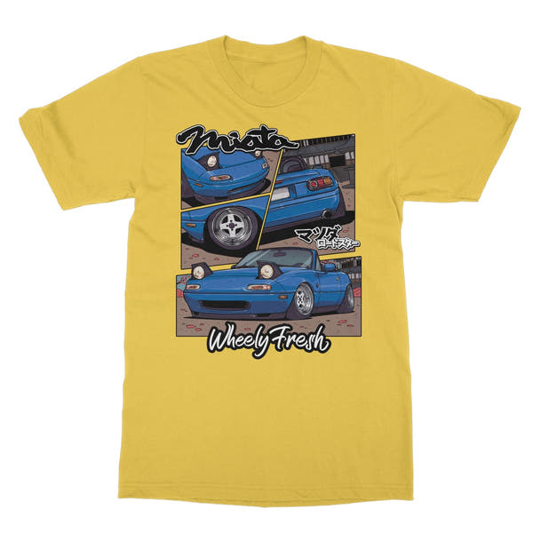 Miata Blue Comic Style T-Shirt