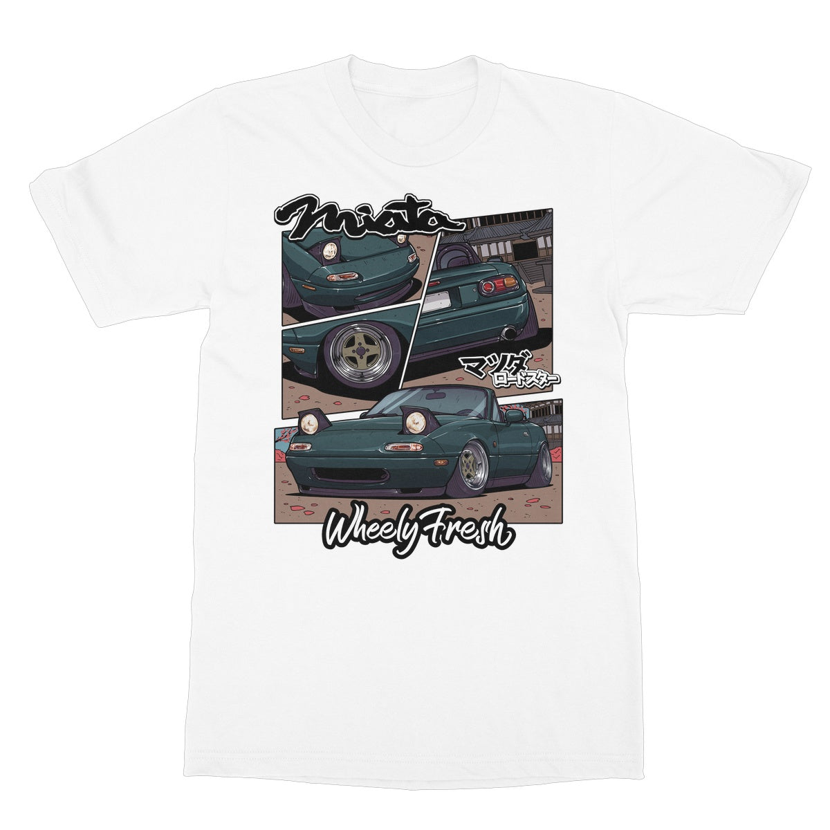 Miata Green Comic Style T-Shirt