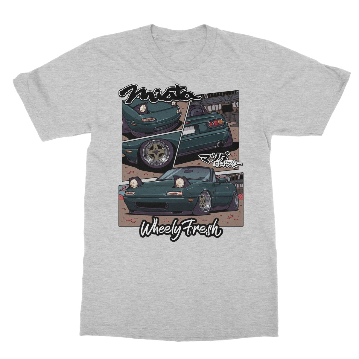 Miata Green Comic Style T-Shirt
