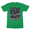 Miata grünes T-Shirt im Comic-Stil