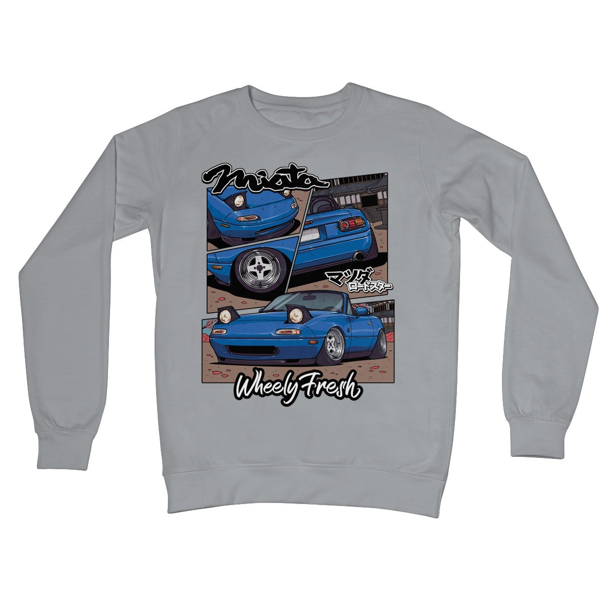 Miata Blue Comic Style Sweatshirt