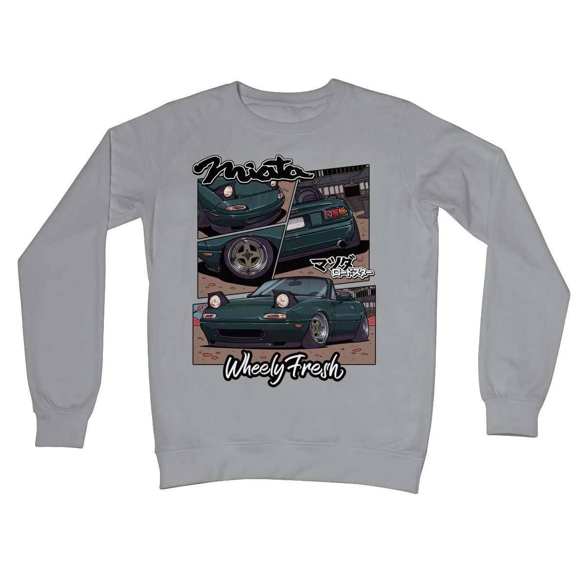 Miata Green Comic Style Sweatshirt