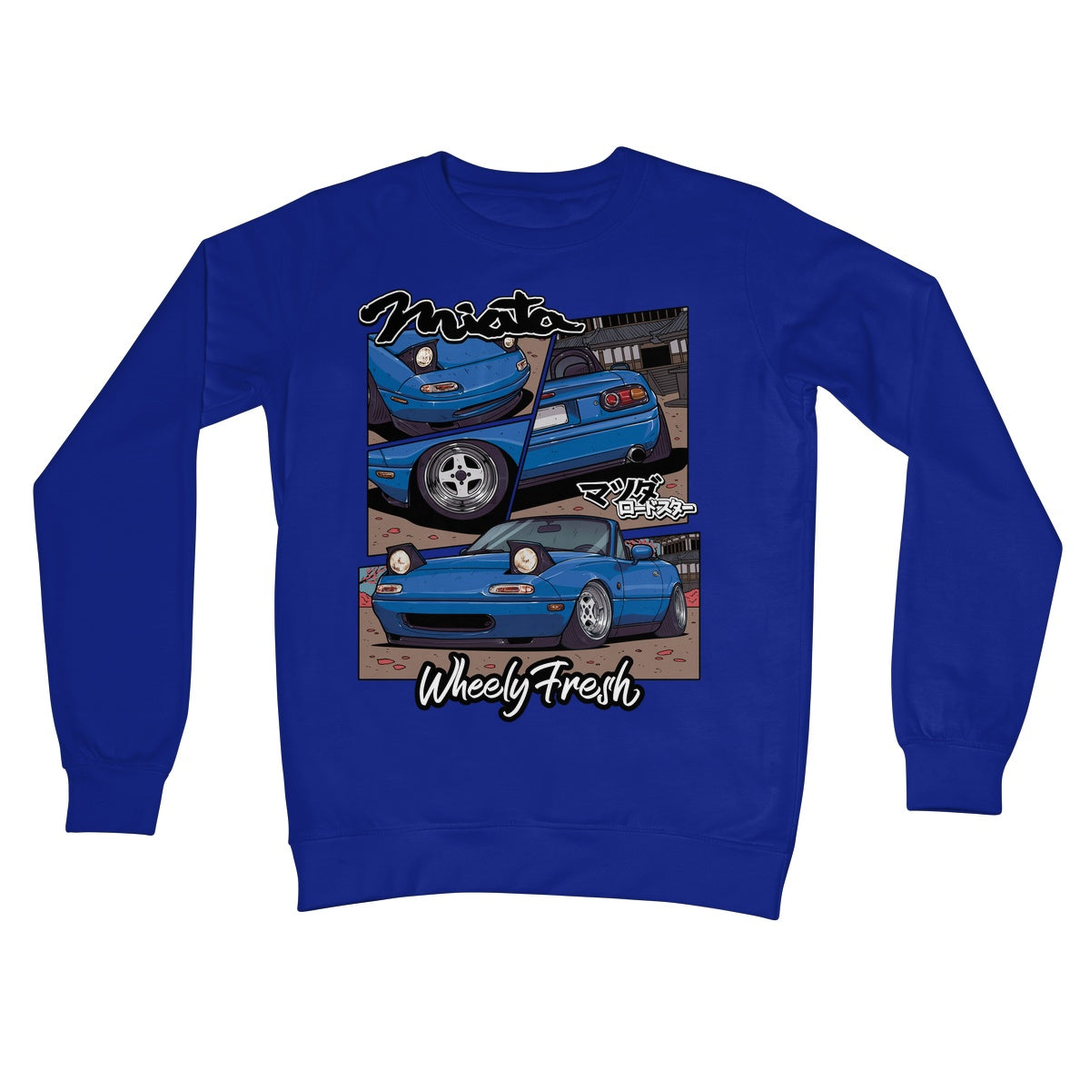 Miata Blue Comic Style Sweatshirt