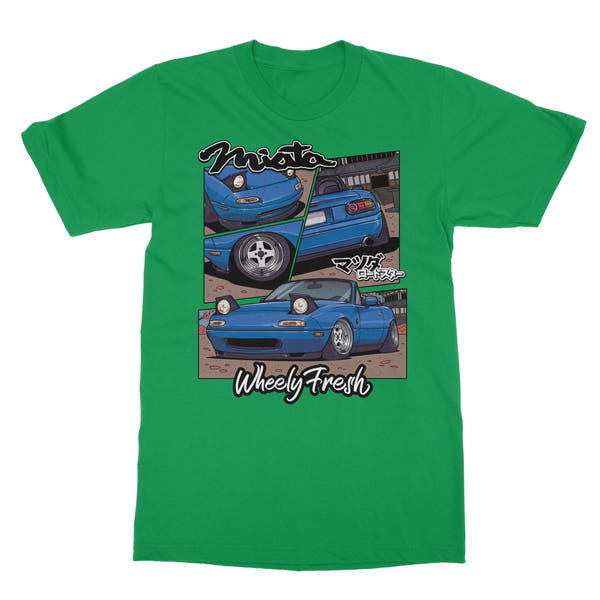 Miata Blue Comic Style T-Shirt