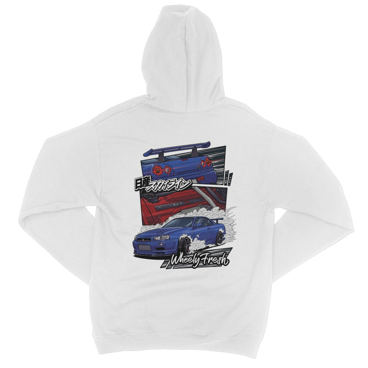 Nissan Skyline R34 GTR Comic Style Hoodie– WheelyFresh