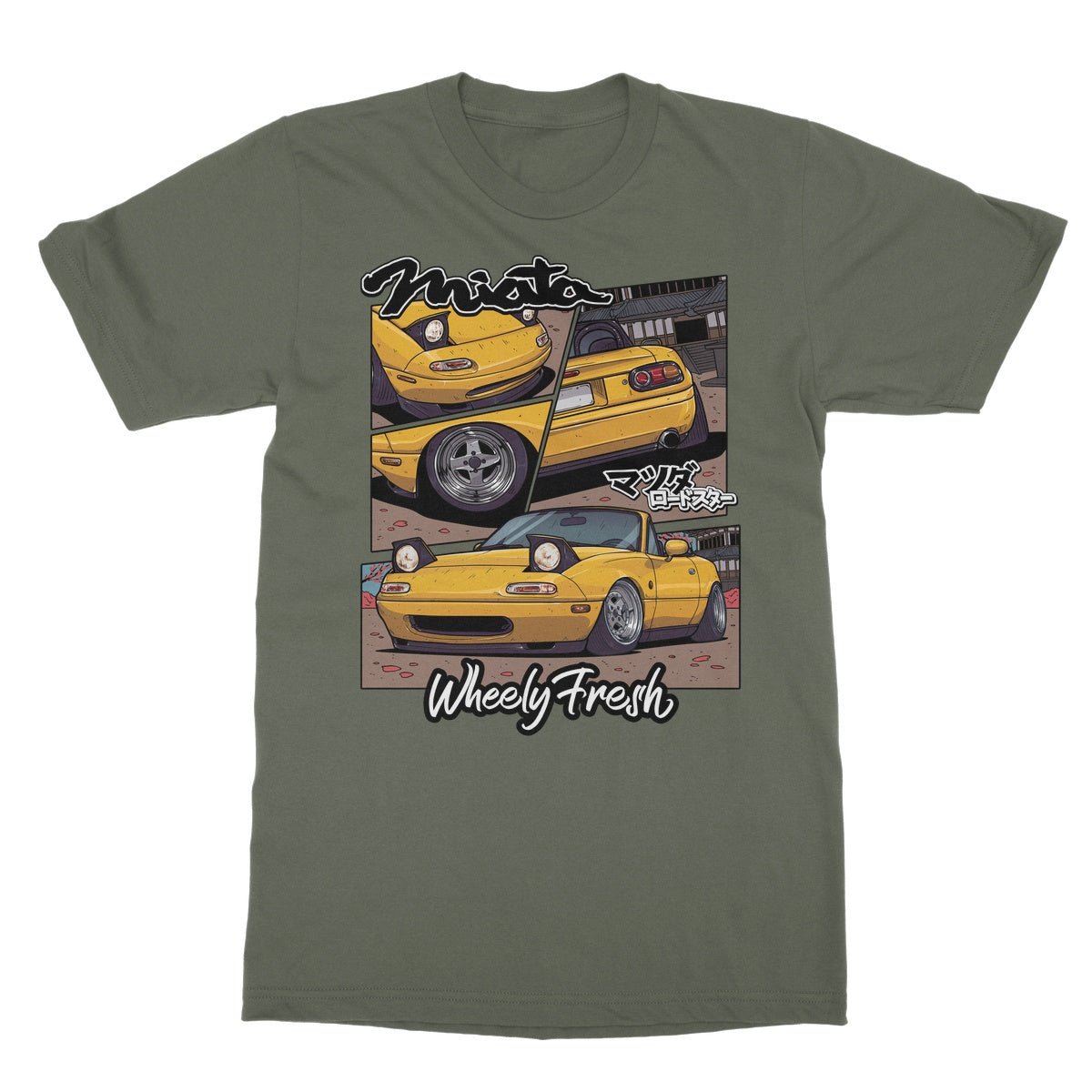 Miata Yellow Comic Style T-Shirt