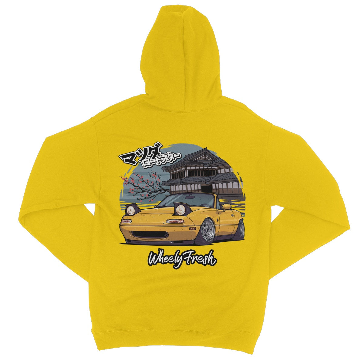 Miata Yellow Japanese Dojo Hoodie