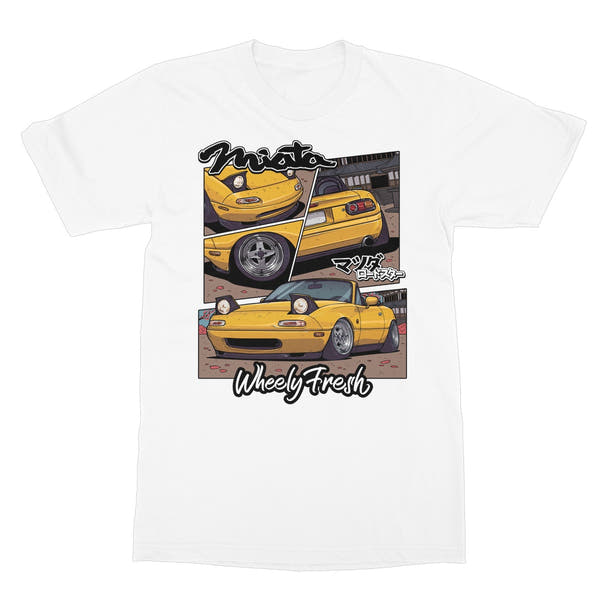 Miata Yellow Comic Style T-Shirt