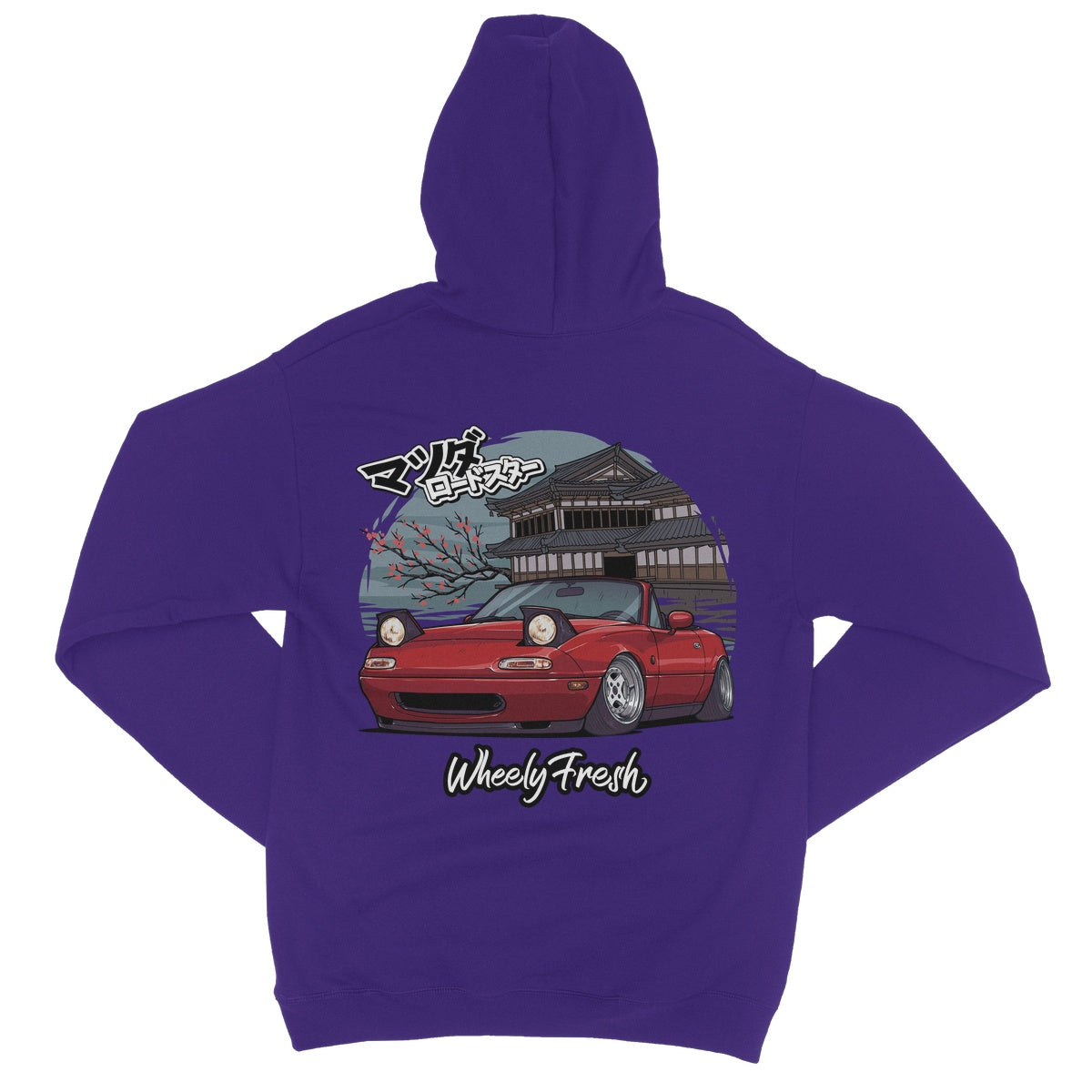 Miata Red Japanese Dojo Hoodie