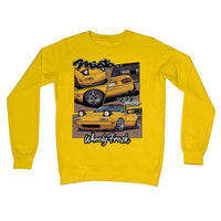Miata Yellow Comic Style Sweatshirt