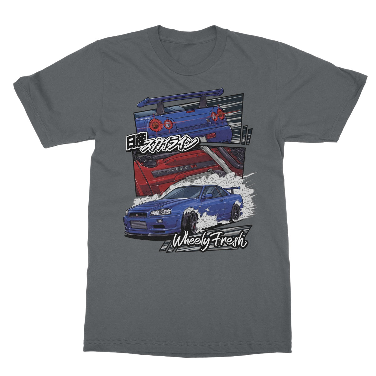 Nissan Skyline R34 GTR Comic Style T-Shirt