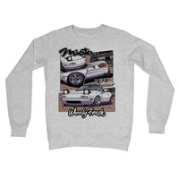 Weißes Miata-Sweatshirt im Comic-Stil