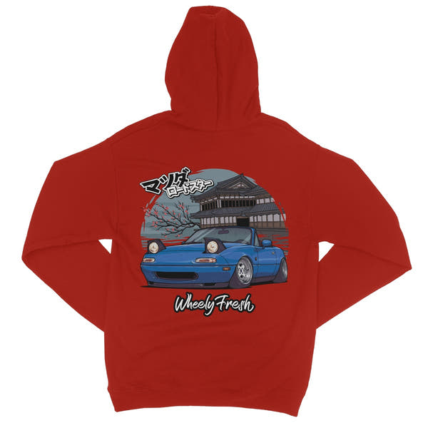 Miata Blue Japanese Dojo Hoodie