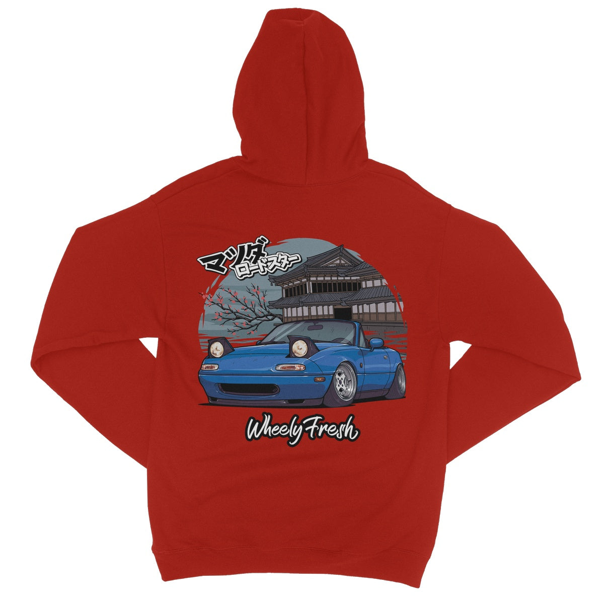 Miata Blue Japanese Dojo Hoodie