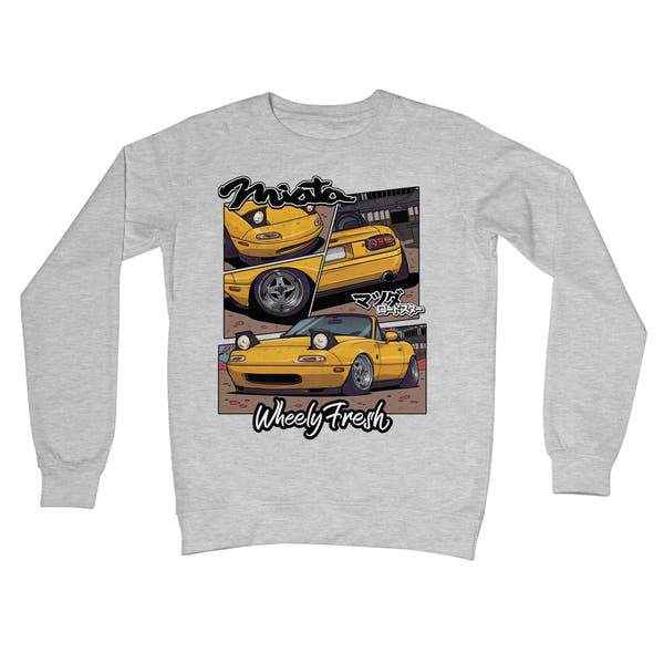 Miata Yellow Comic Style Sweatshirt
