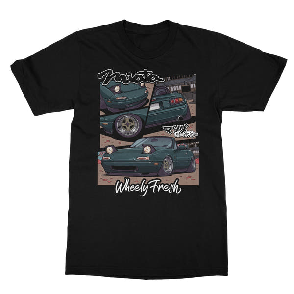 Miata Green Comic Style T-Shirt
