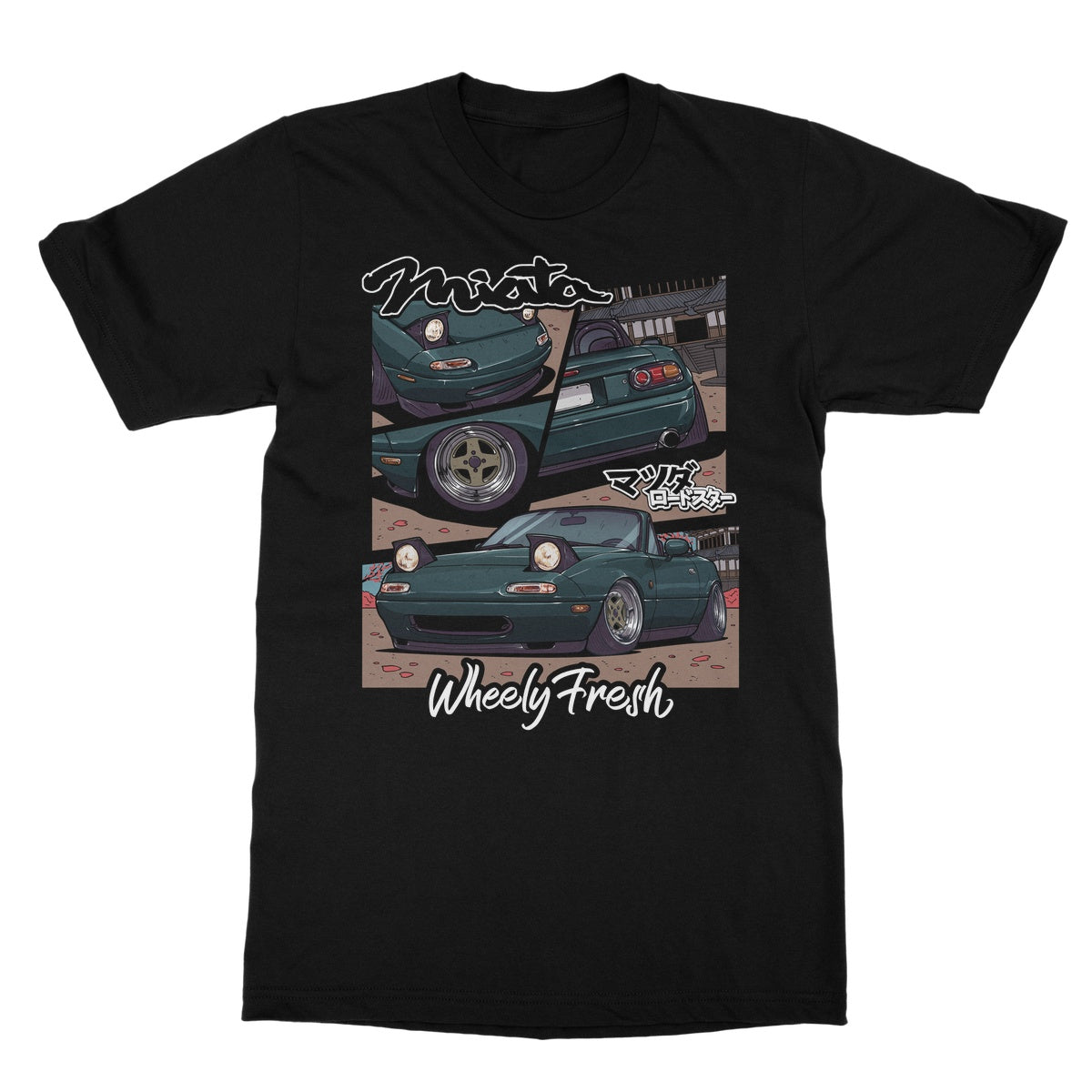 Miata Green Comic Style T-Shirt