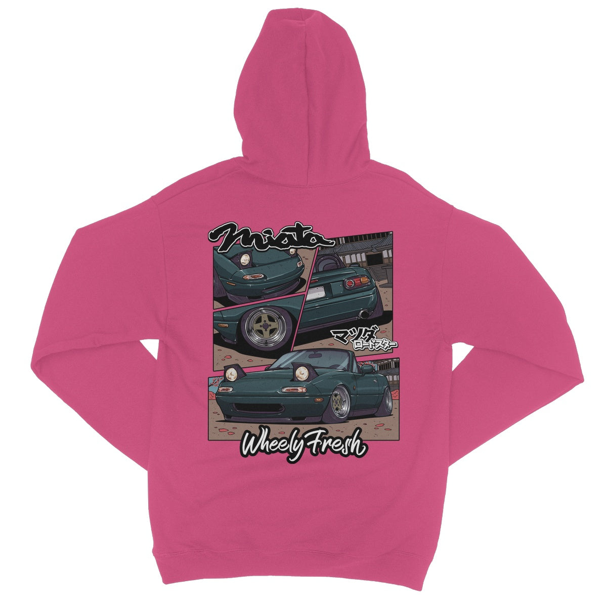 Miata Green Comic Style Hoodie