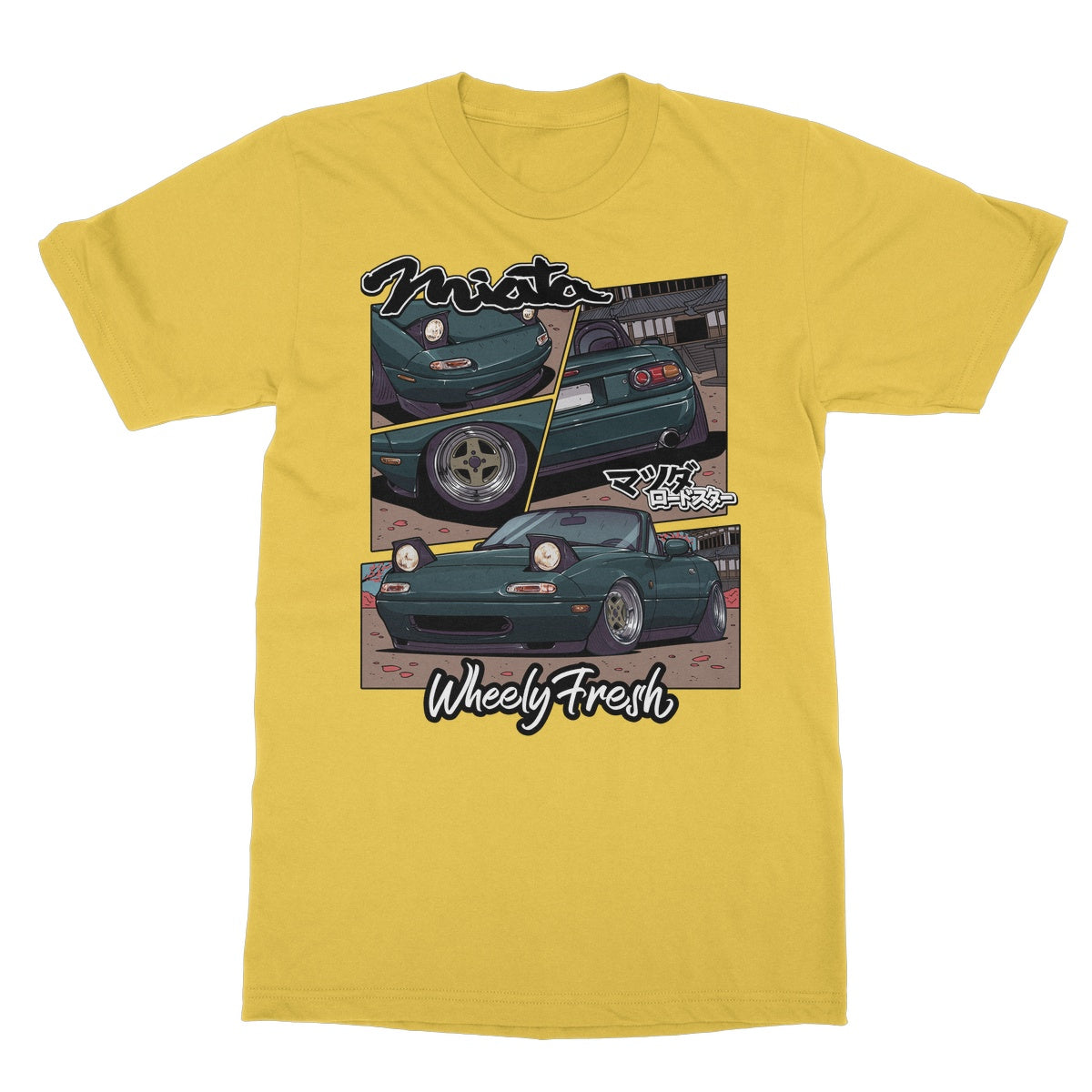 Miata Green Comic Style T-Shirt