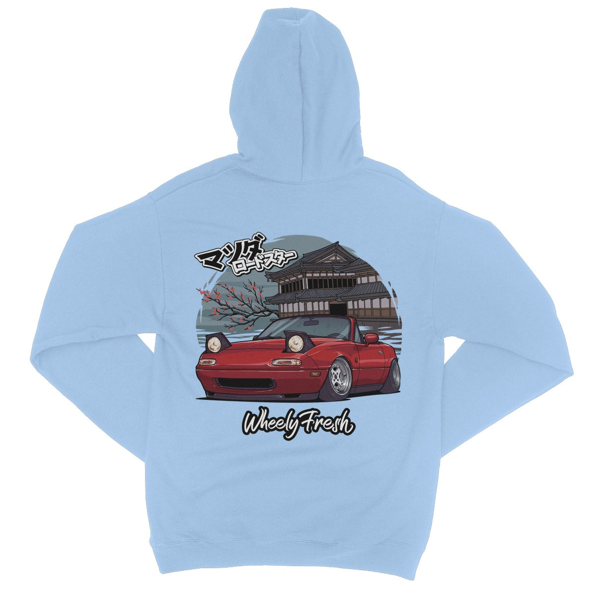 Miata Red Japanese Dojo Hoodie