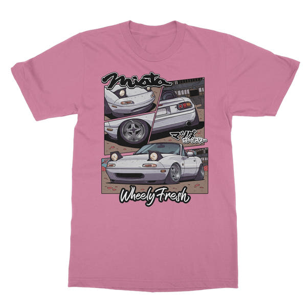Miata Weißes T-Shirt im Comic-Stil