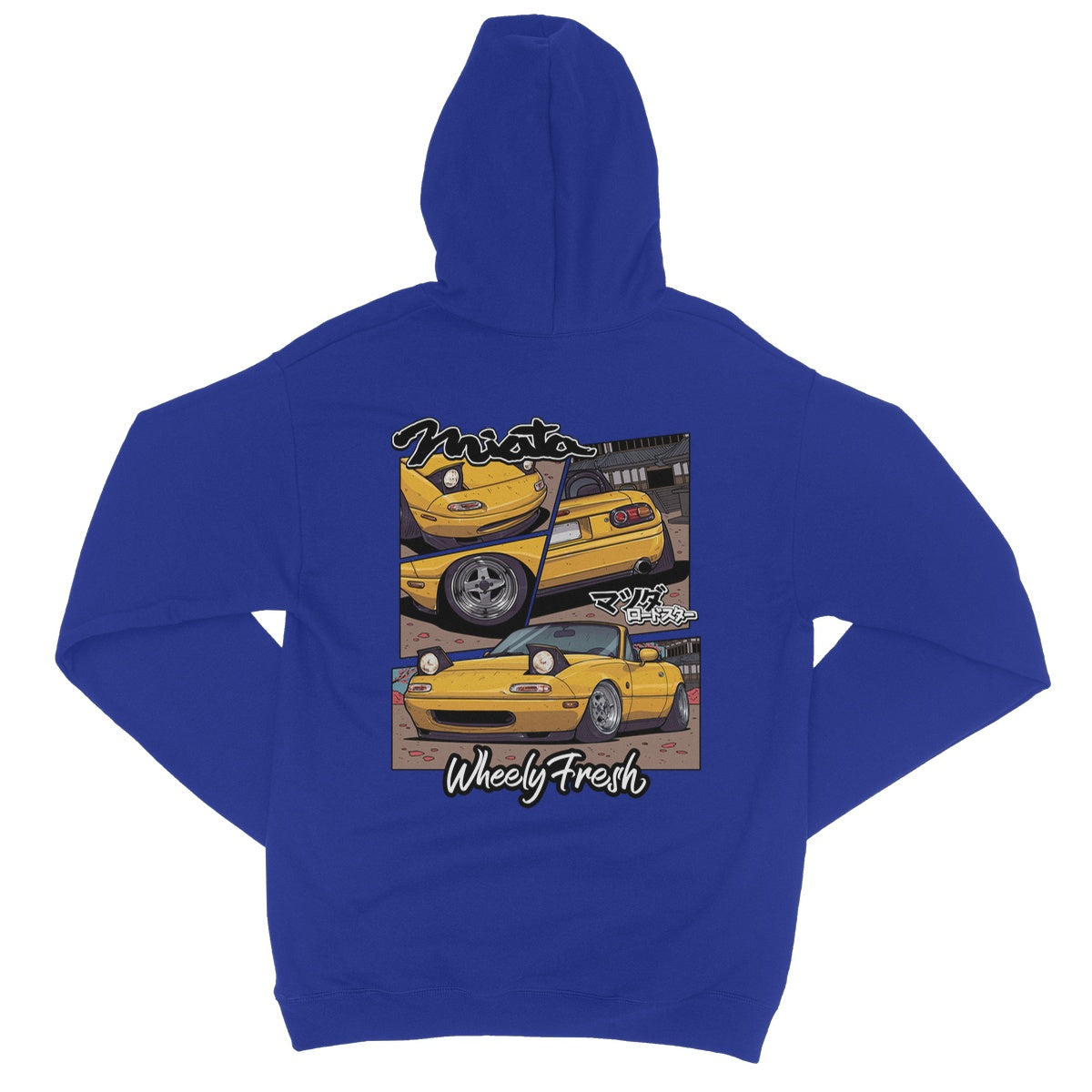 Miata Yellow Comic Style Hoodie