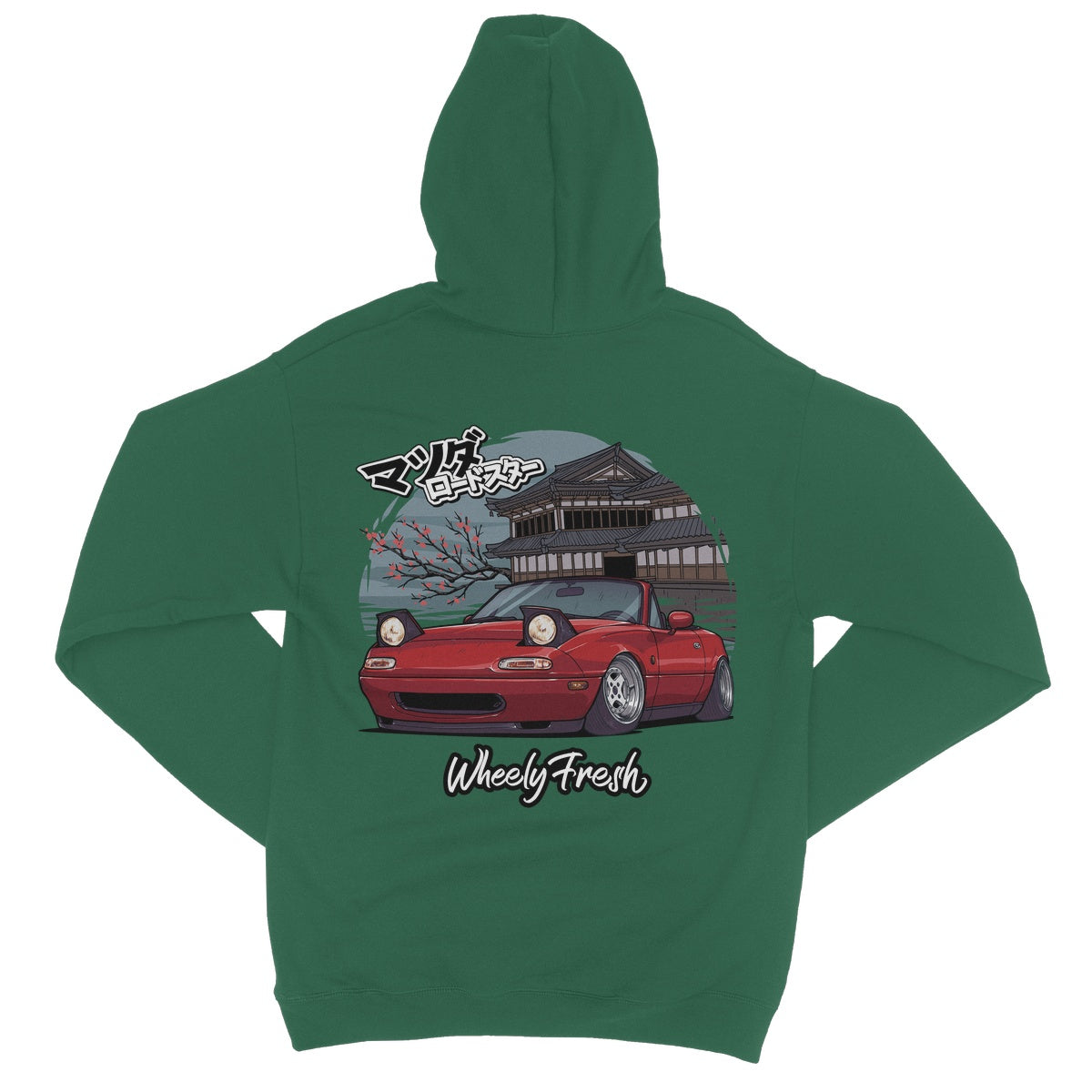Miata Red Japanese Dojo Hoodie
