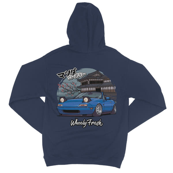 Miata Blue Japanese Dojo Hoodie
