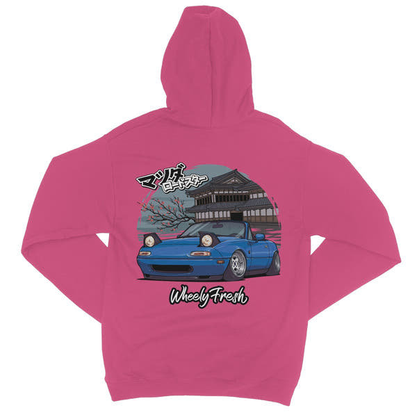 Miata Blue Japanese Dojo Hoodie