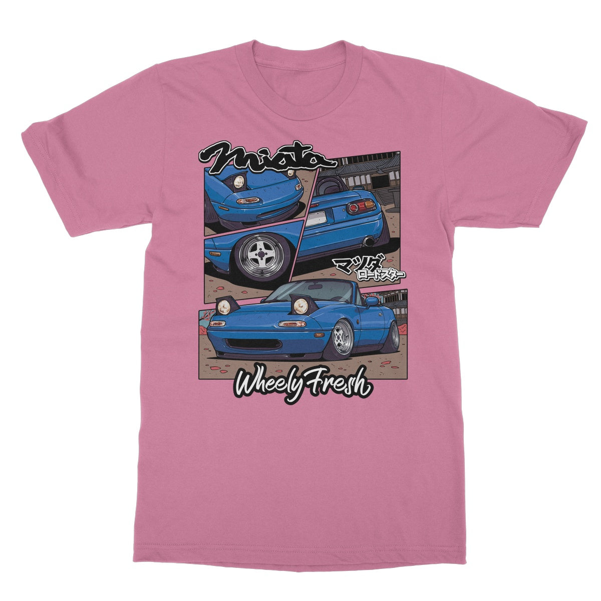Miata Blue Comic Style T-Shirt