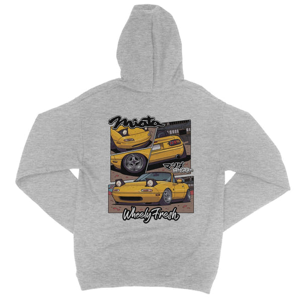 Miata Yellow Comic Style Hoodie